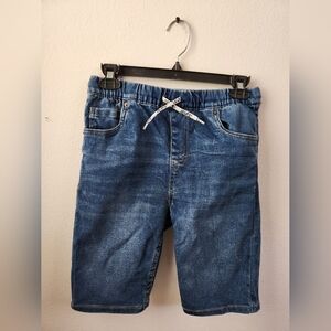Levi's Boys Skinny Dobby Pull-On Shorts Blue 7" Slim Fit‎ Drawstring Size Large